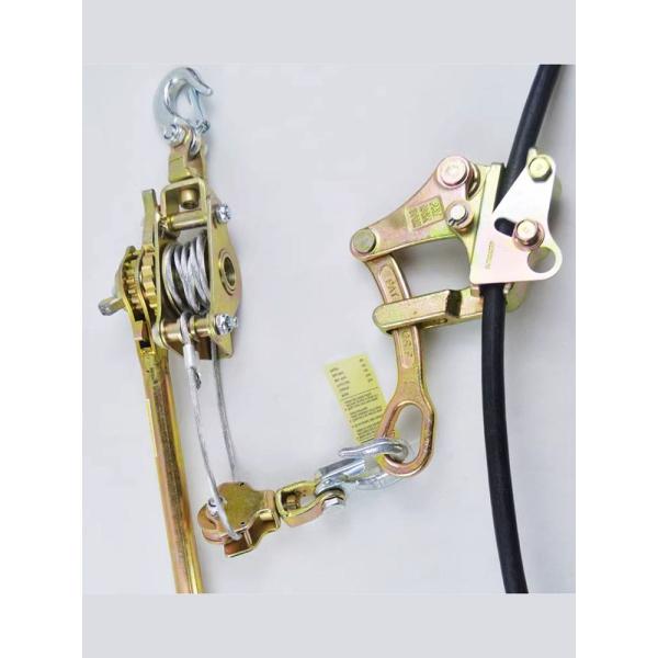 2T Double Hook Ratchet Wire Rope Cable Hand Puller With 6mm 2.4M Long Steel Rope