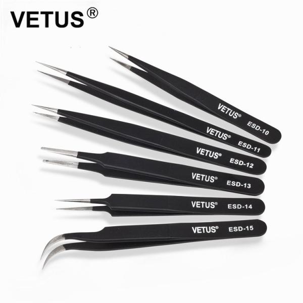 Safe Precision ESD Esd Plastic Tweezers AISI 302 Material Length 110 - 140mm