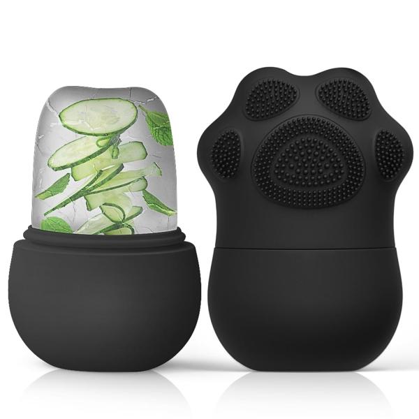 Rouleau de glace en silicone pour le visage – Masseur facial réutilisable pour thérapie par le froid contre les poches, l'acné, les rougeurs et le raffermissement de la peau | Outil de soin de la peau sans BPA pour femmes, hommes, peaux sensibles et routine de beauté quotidienne