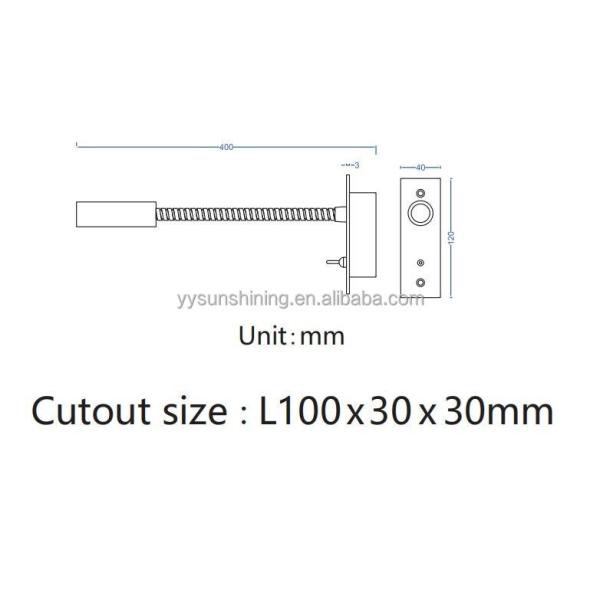 Switch Control 360 Degree Gooseneck Modern Hotel Bed Reading Wall Light Led Wall Lamp 3w