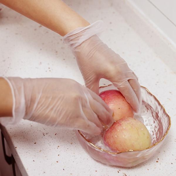 Transparent Disposable Exam Gloves Dishwashing / Kitchen / Medical / Garden For Home Cleaning