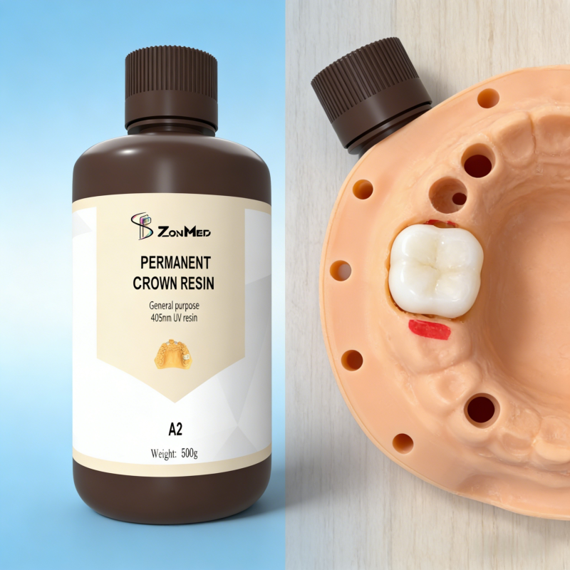 Shore D 92 Permanent Crown Resin No Flexibility Resin Designed for High Strength and Long Term Dental Crown Applications