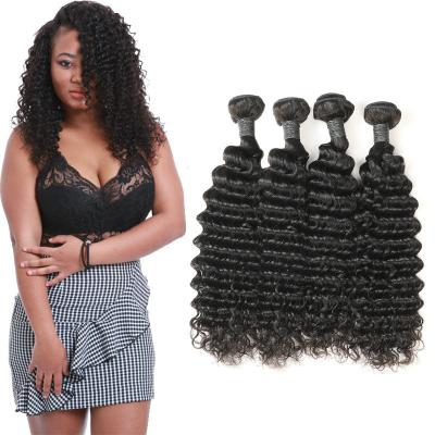 Authentic Long Deep Wave Hair Bundles , Full Deep Wave Human Hair Weave