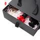 Rigid Paper Perfume Packaging Box With Ribbon FSC Sliding Drawer Black Gift Box