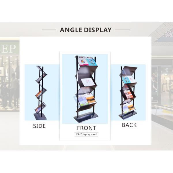 Zig Zag Detachable Information Display Stand 460X350mm Aluminum Profile
