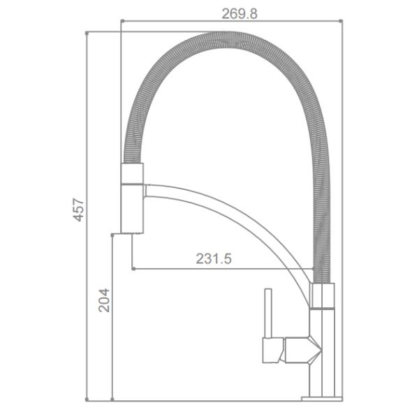 Stainless Steel Spring Kitchen Mixer Faucet