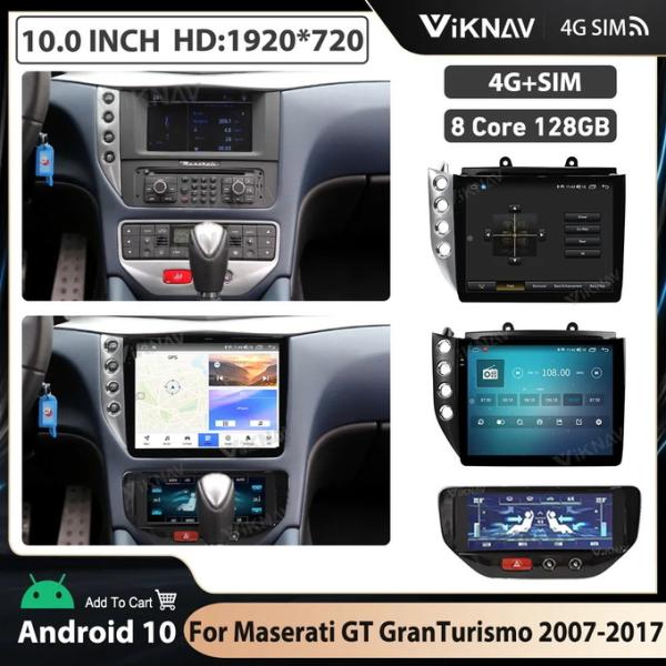10 дюймовый сенсорный экран Android Car Stereo для Maserati Gt 2007-2017