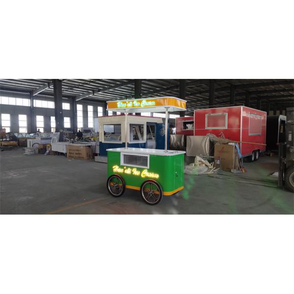 OEM CE Approved 4 Wheels Cargo Bike with Freezer Food Vending Carts for Sale Ice Cream Electric Tricycle