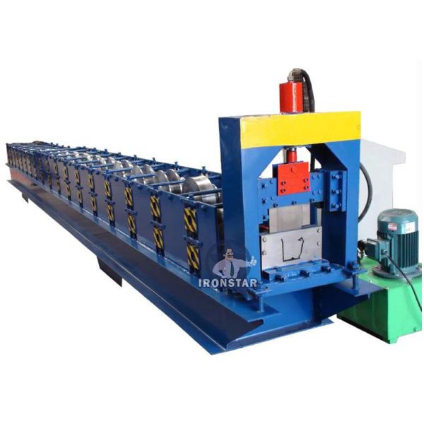 “Ironstar Aluminium Galvanized Steel Sheet K Gutter Roll Forming Machine K Style Gutter Making Machine”