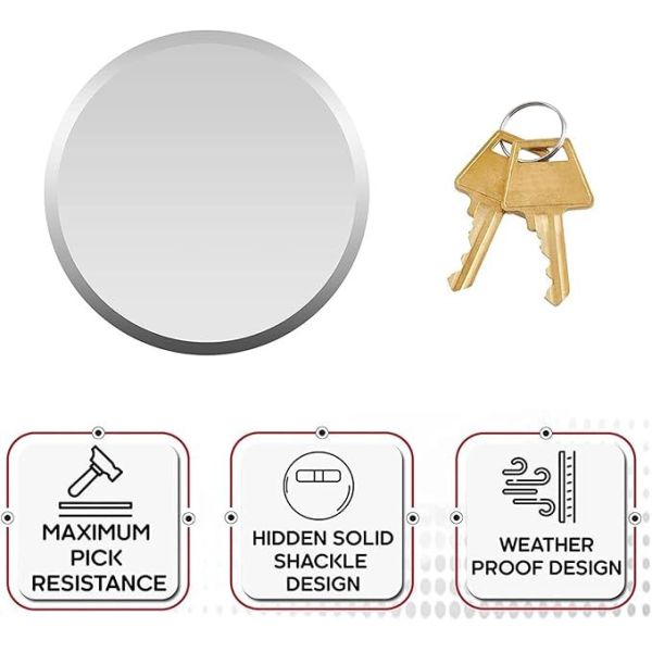 Rarlux Heavy Duty Durable High Security Anti-Theft Waterproof Anti-Rust Polished Van Door Lock Hasp Set 2 Brass Keys 73mm Hockey