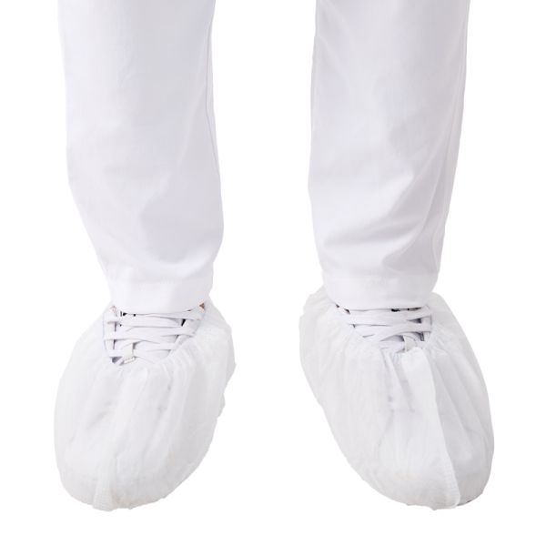 Hubei Haixin Thickening White Shoe Cover Hand Made Non-Woven Shoe Cover Disposable Shoe Integrated Forming Overshoes Wholesale