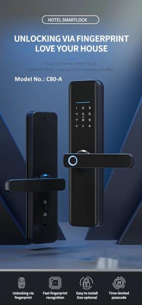 Password Digital Door Lock 280*65*21mm Digital Electronic Door Lock Eu Standard