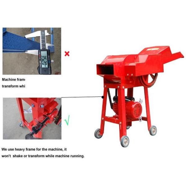 Red Livestock Farming Equipment , Steel Material Small Chaff Cutter Machine
