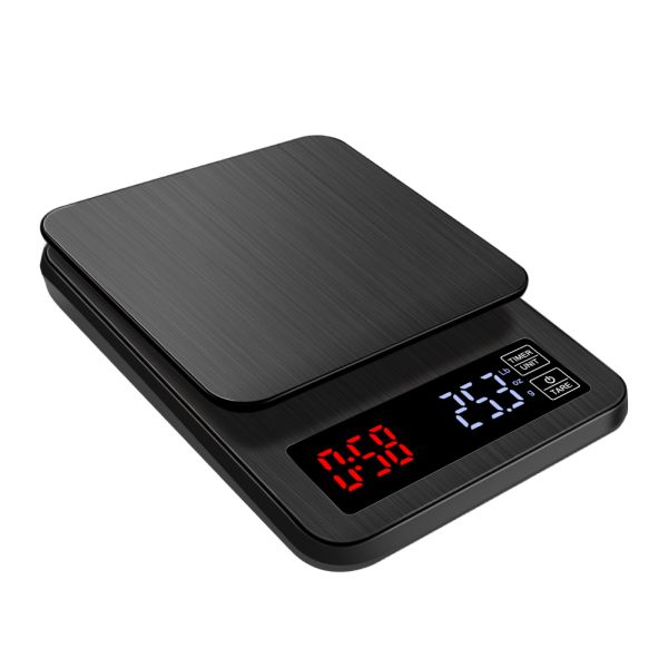 Mini LCD Digital Electronic Coffee Scale with Timer 5kg/0.1g Precision and 4 Unit Conversion for Kitchen Use