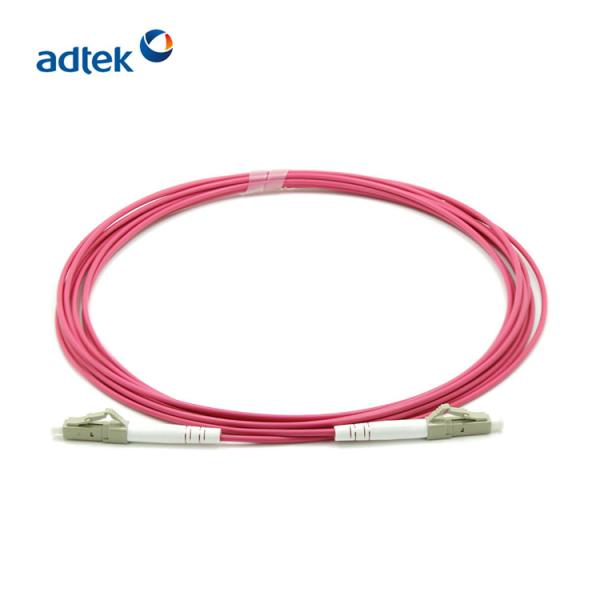 LC LC 50/125um Multimode Fiber Patch Cord OM4 2 Core Fiber Optic Cable