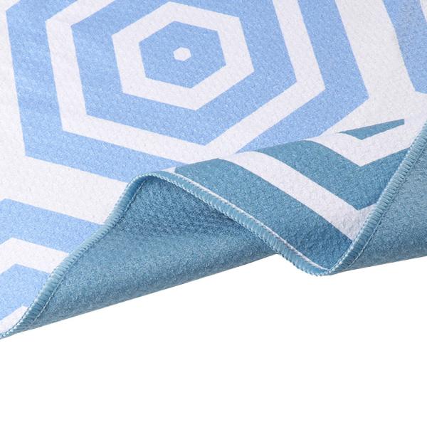 Serviette de plage imprimée en microfibre à séchage rapide, matériau gaufré sans sable pour la natation en plein air, les voyages, la gym, utilisation estivale, tissé imprimé pour le bain