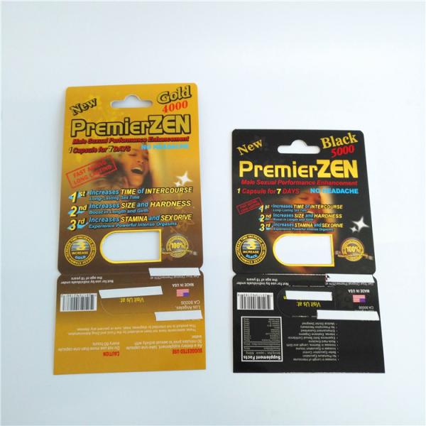 Диаграмма таблетки носорога Эхансемент карт контейнера 3Д волдыря складывая коробка носорога мужской упаковывая бумажная