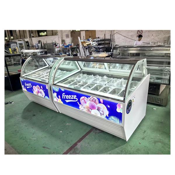 Ventas directas de fábrica helados comerciales Display de almacenamiento refrigerado congelador en venta