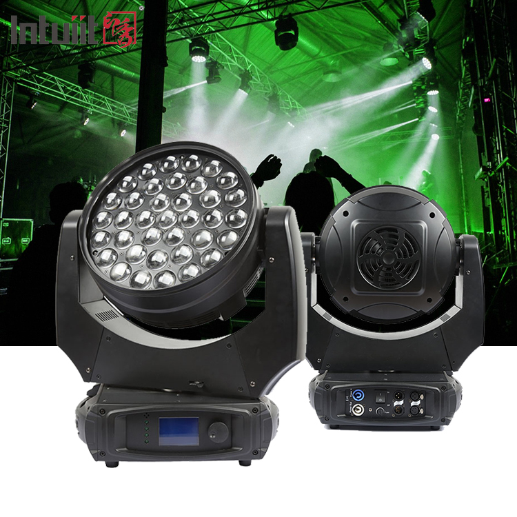 37x10W 4in1 RGBW LED Moving Head Zoom Wash Light DMX512 Professional Stage Equipment for Nightclub Wedding Bar