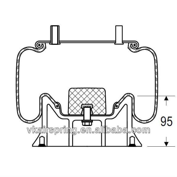 Bom saco da suspensão do ar do preço para a mola de ar do Firestone W01-358-8852 de PETERBILT 03-07887