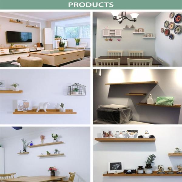 7 in 1 Combination Wall Floating Shelves Industrial Wooden Wall Shelf Decorations for Home