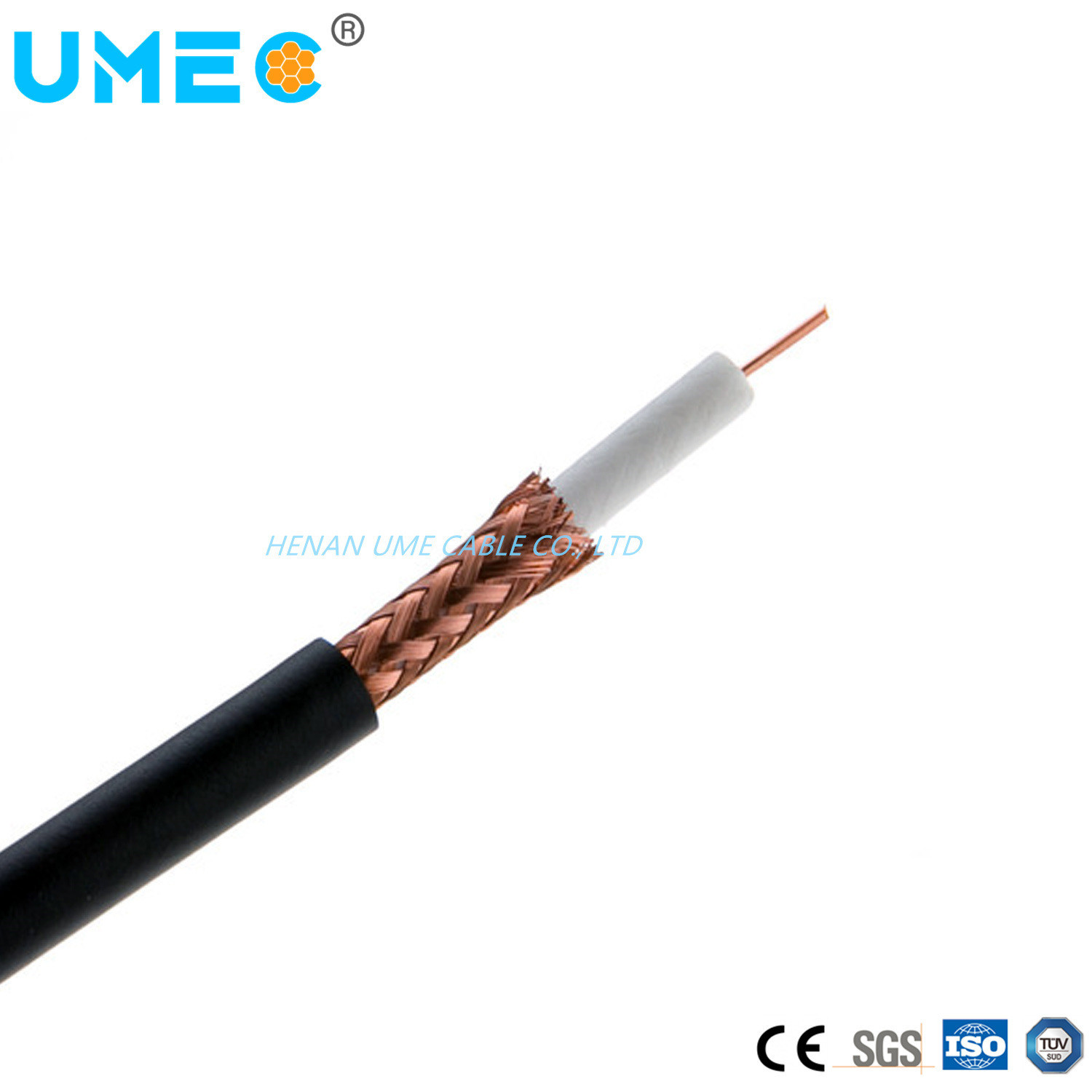 FEP PTFE Tfe Изоляция 50 Ом Rg8 a/U Коаксиальный кабель
