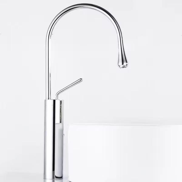 Luxury Single Handle Bathroom Faucet Mixer by Lizhen Hwa Design for Modern Wash Basin