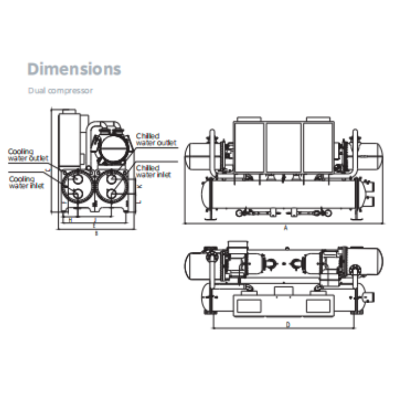 Midea Water Cooled Screw Chiller Data Center IT Infrastructure Cooling Solutions Uncompromising Stability for Mission Critical Compute Infrastructure