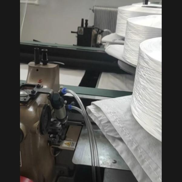 100-120 bolsas/minuto Máquina de coser con manga de calor frío usada para bolsas tejidas