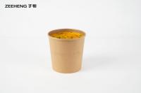 Cuvettes biodégradables de papier d'emballage de tasses de soupe à 12 onces avec des couvercles