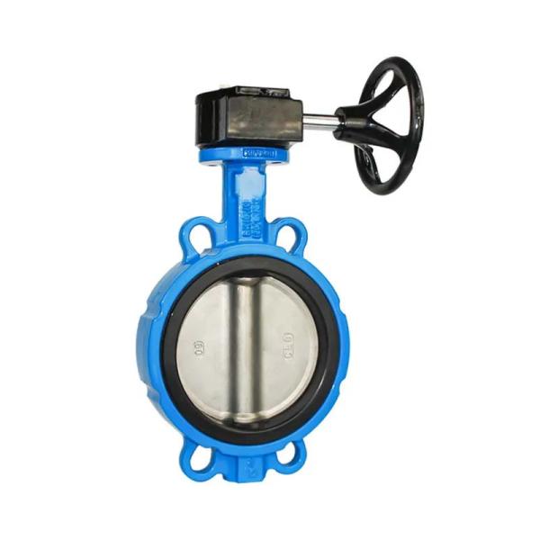 Cast Iron Manual Soft Seal Wafer Type Butterfly Valve 6 Inch Handle Lever