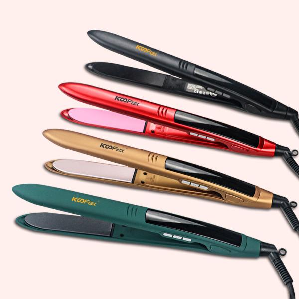 Straightener revestido cerâmico do cabelo de KooFex, Straightener a pilhas de 230 graus