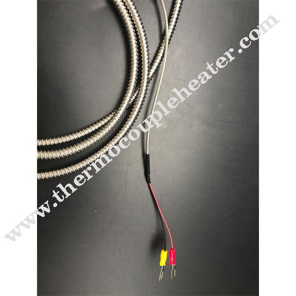 Tipo revestido de aço inoxidável tipo par termoelétrico do diâmetro 1.0mm 1.5mm 3.0mm 6.0mm da ponta de prova de K/j/n
