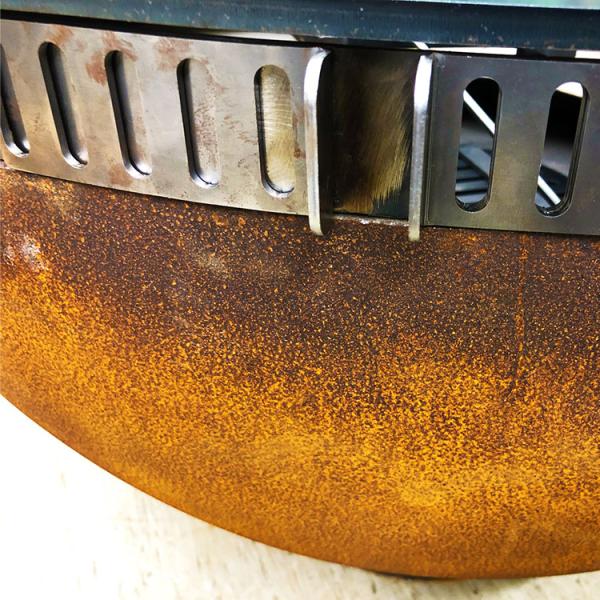 Outdoor Camping Cooking Corten Steel Bbq Grill Decorative Fire Pit Grill