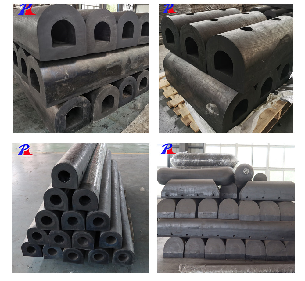Customer's Ruquirement Black D Type Marine Boat Strip Rubber Fender in Customized Size