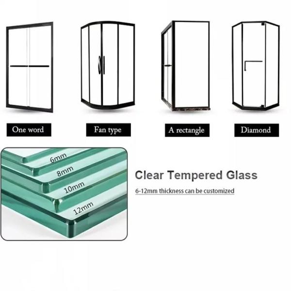 Technique Laminated Customization Outlet Sliding Glass Door for Bathroom Shower Room
