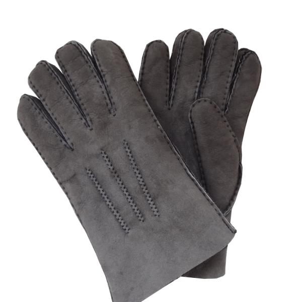 Brown Warm Leather Gloves , Mens Fitted Leather Gloves Eco - Friendly