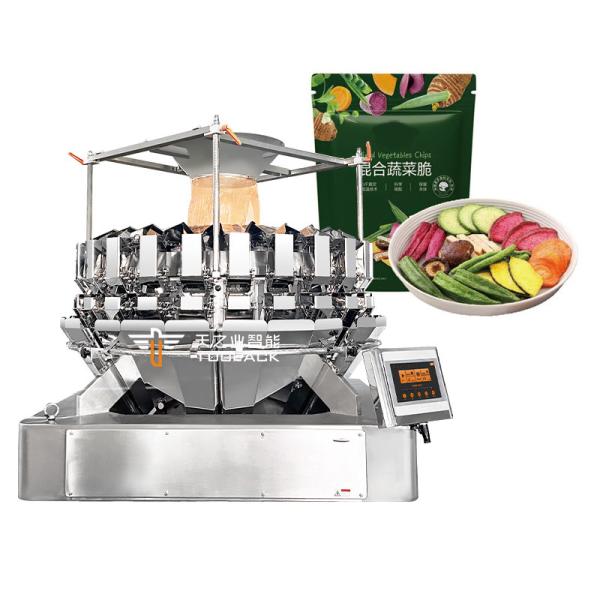 Automatic Dried Vegetables Weighing Digital Scales Multihead 14 Heads Dried Fruits Combination Weigher
