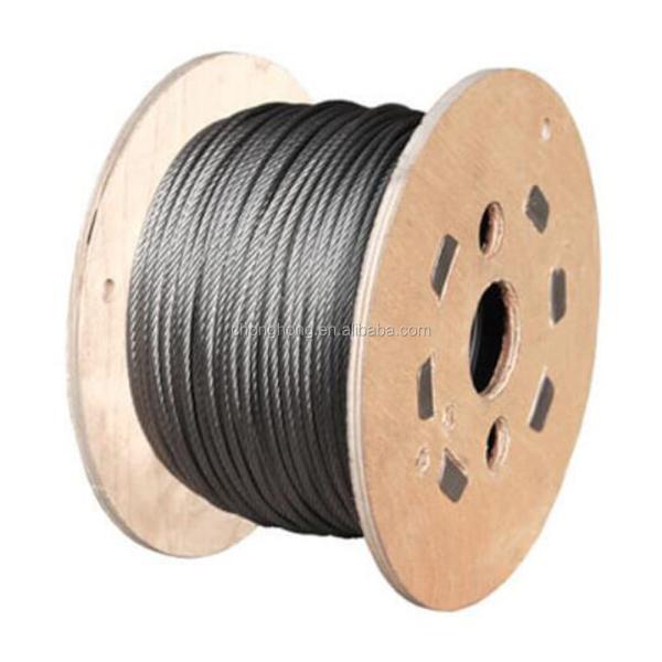 8mm 6X24 7FC T/S 1570Mpa câble en acier inoxydable préformé pour le traitement de l'eau et des eaux usées 1000mtrs en bobine de contreplaqué