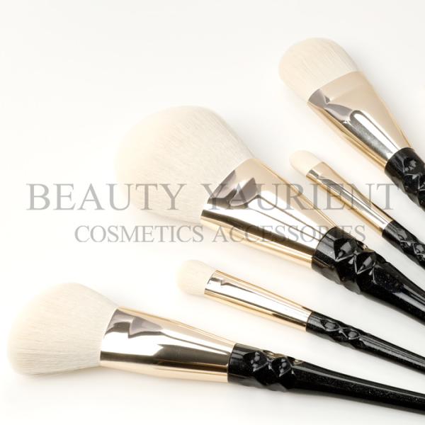 Cheek Full Face Makeup Brush Set 8pcs Fish Scale Shaped Aluminum Ferrule