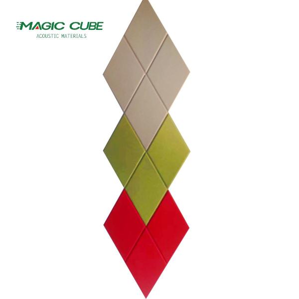 Decorative colorful 3D Polyester Fibre Board For The Wall Covering
