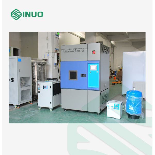 Water-Cooled Xenon Arc Weathering Chamber with ISO 4892 Compliance and 6500cm2 Exposure Area for Environmental Testing