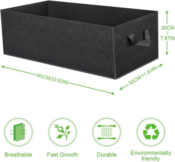 Fabric Raised Garden Bed 6x3x1ft Garden Grow Bed Bags for Growing Herbs, Flowers and Vegetables 128 Gallon