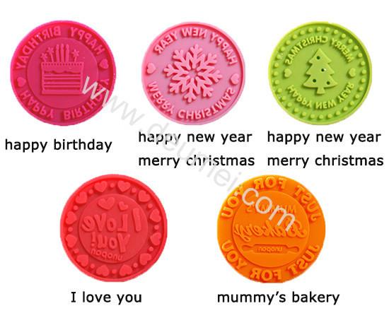 New Silicone Cookies Stamp Silicone Biscuit Stamp,Silicone Cake Stamp Set Christmas Cutter