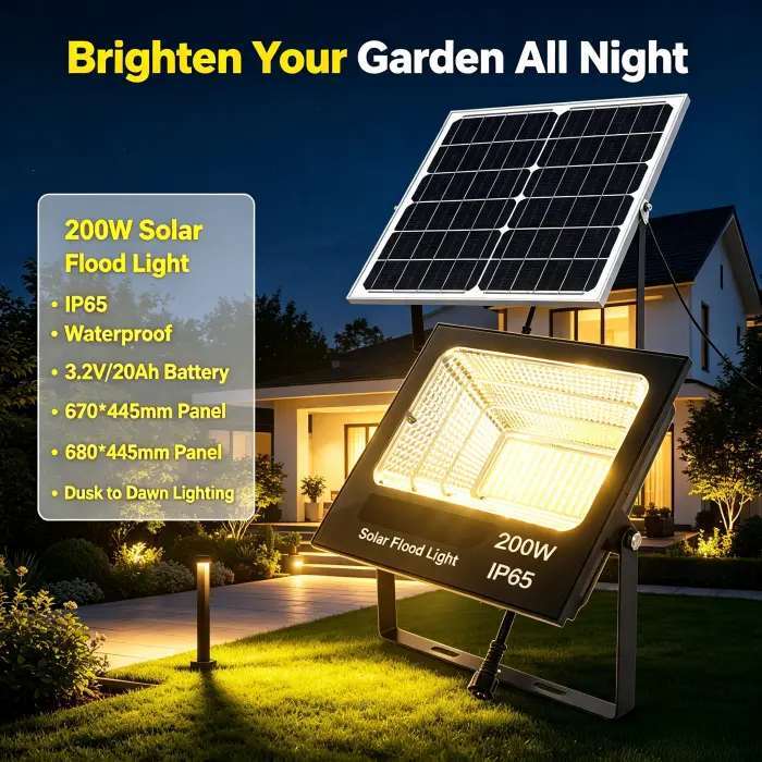 Wide Light Distribution Solar Flood Light Meet Road Lighting Standard Lamp