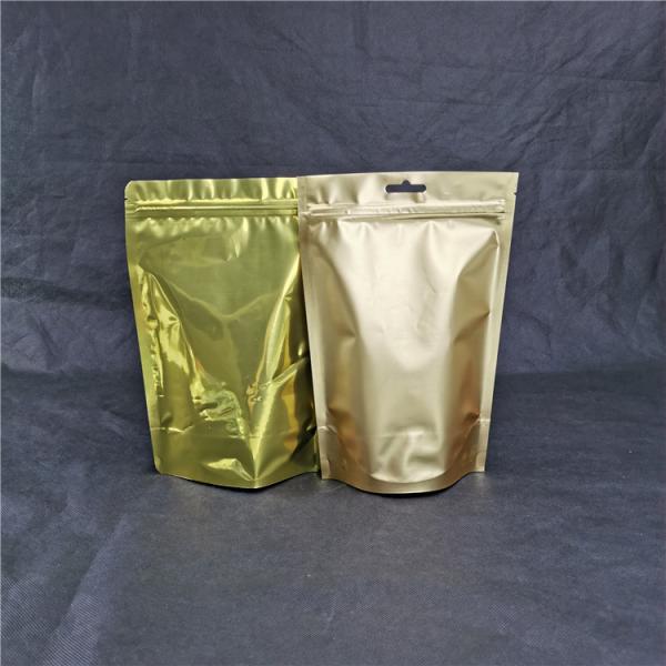 Coffee Packing Custom Printed Plastic Bags Aluminum Foil Gold Poly Mylar