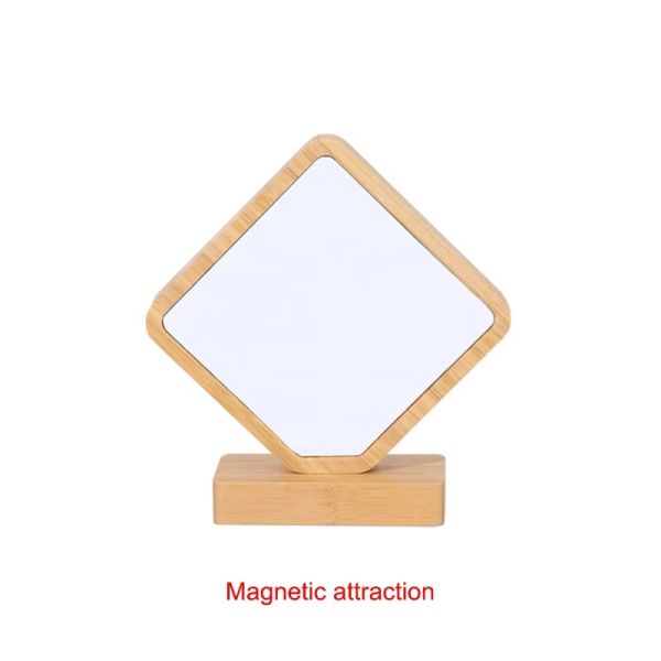 Sublimation Bamboo Picture Frames Home DIY Design Aluminium Disc Photo Slate Custom Bamboo Frame