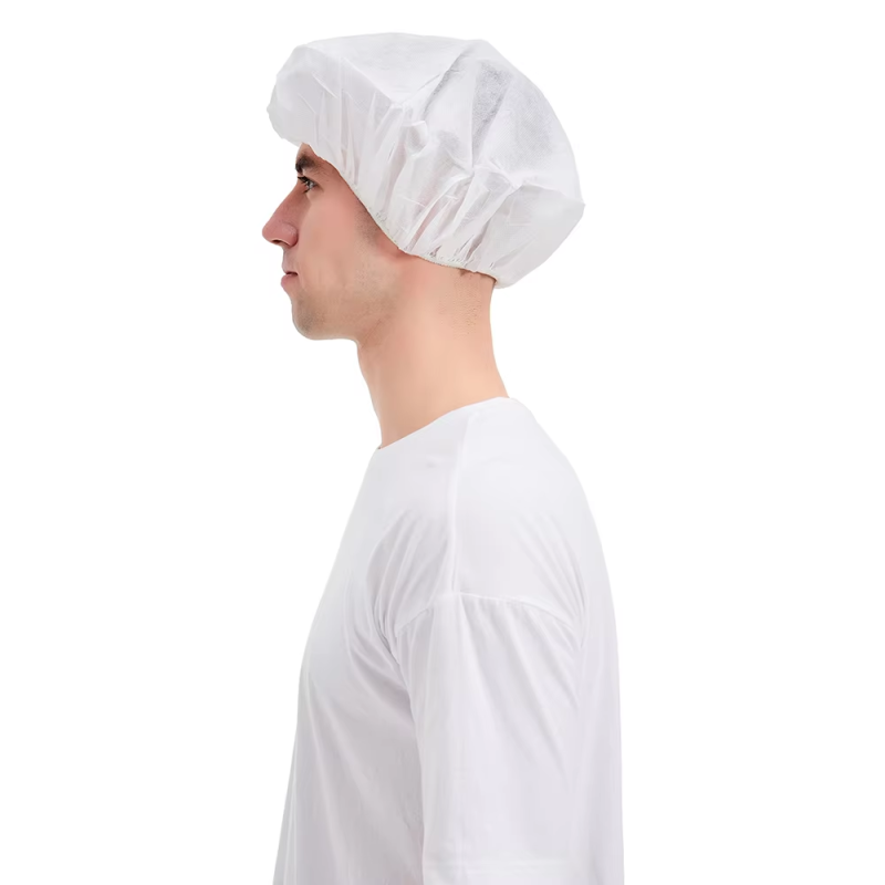 Hubei Haixin Medical Disposable Bouffant Caps Head Cover Non Woven Clean Protection Hat Breathable Surgical Round Cap Wholesale