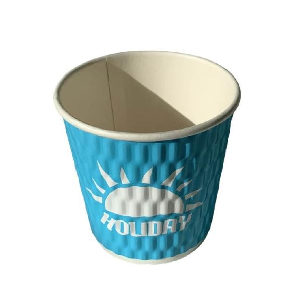 Customizable Printed Triple Wall Coffee Cups Takeaway 8 Oz Hot Coffee Paper Cup