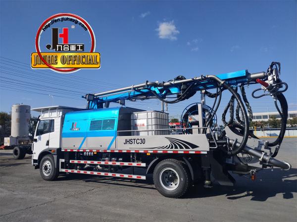 JIUHE Máquina de concreto molhado Máquina de tiro em concreto de concreto caminhão de pulverização de concreto para túnel de inclinação